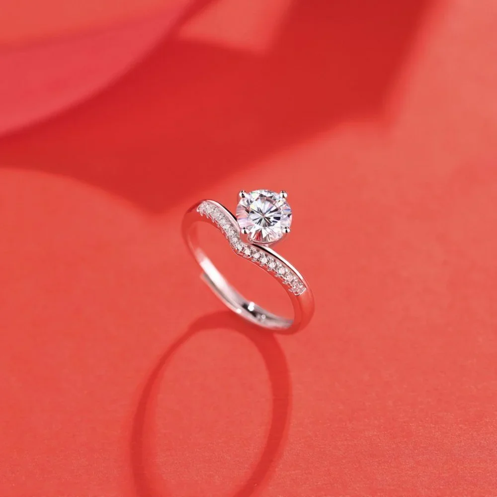 Certified 1ct. t.w. Moissanite Diamond Solitaire Wedding Engagement Ring NEW - Picture 6 of 13